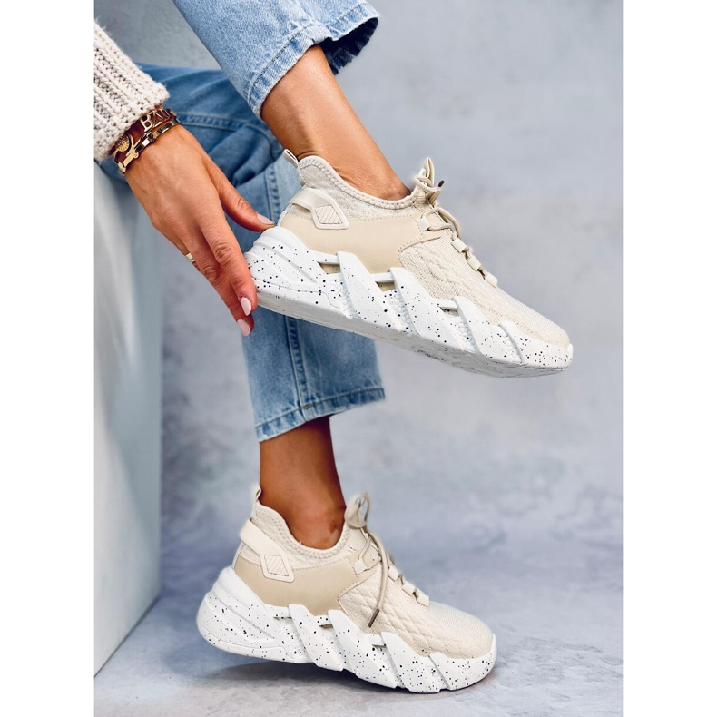 Sportske cipele s čarapama Indu Beige bež 2