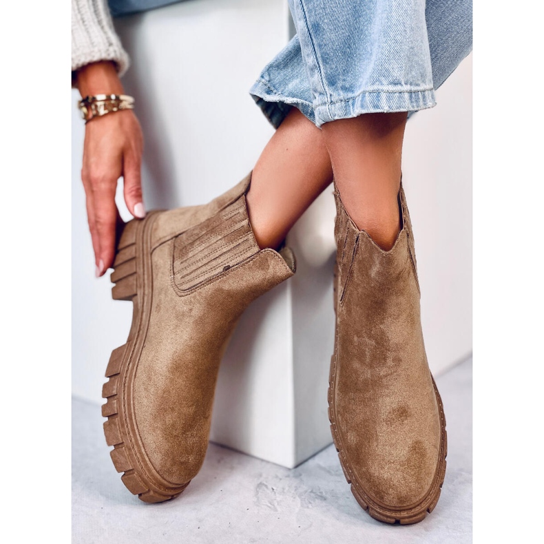 Leigh kaki ženske Jodhpur čizme bež 2