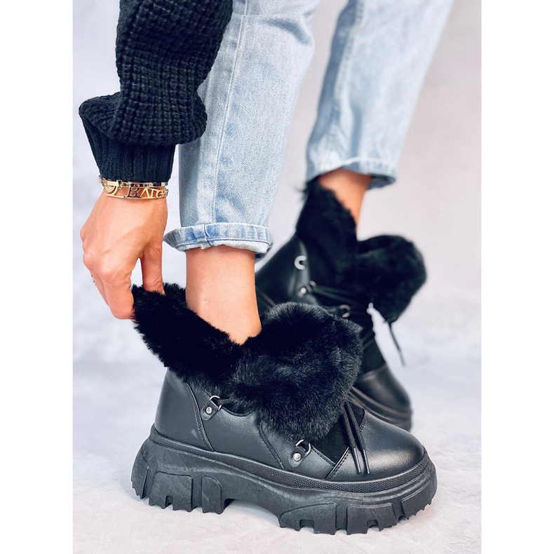 Jarl Black ženske čizme za snijeg crna 1