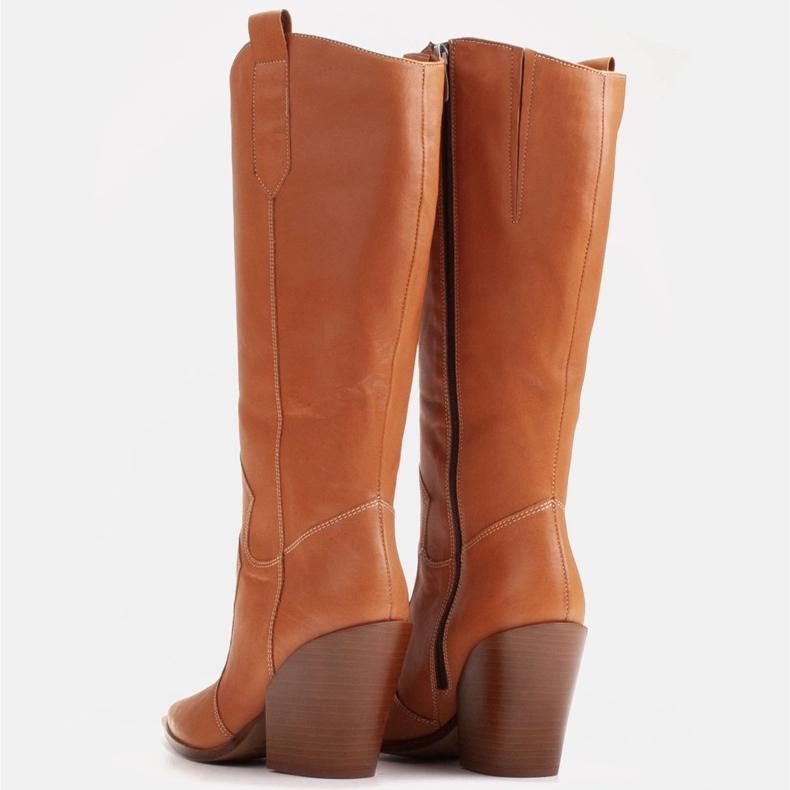 Marco Shoes Marco smeđe čizme Marco 1399K za ženske kaubojske čizme smeđa 1