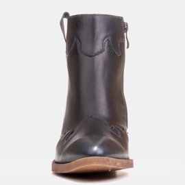 Marco Shoes Tamnoplave čizme od prirodne kože plava 1