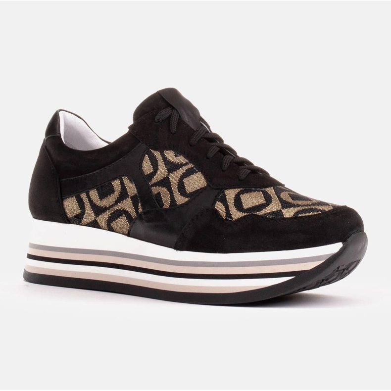 Marco Shoes Tenisice s debelim potplatom od prirodnog antilopa 2228P-1285-041-001-1 crno 1