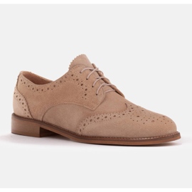 Marco Shoes Cipele s ukrasnom perforacijom bež 1