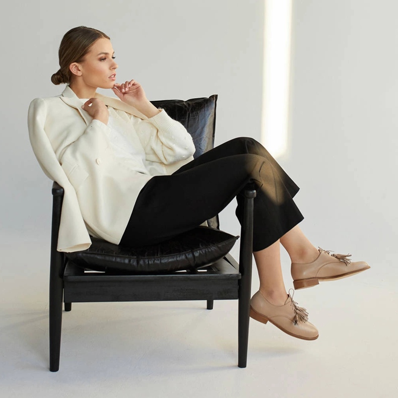 Marco Shoes Cipele na vezanje s resama 2222P-1250-1 bež 1