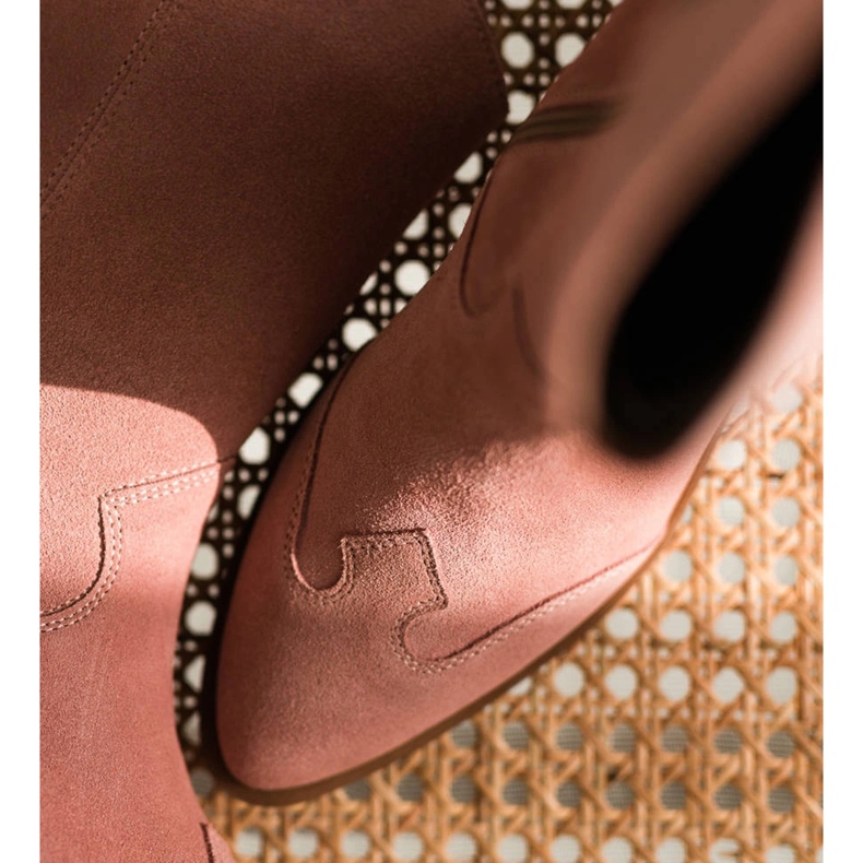 Marco Shoes Ružičaste čizme od prirodne antilopa ružičasta 1