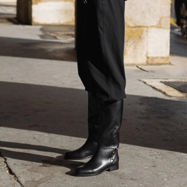 Marco Shoes Čizme za jahanje s nitnama crno 2