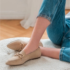 Marco Shoes Ukrašene natikače bež 1