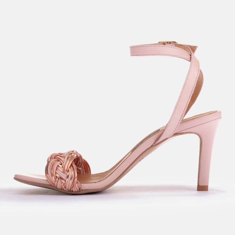 Marco Shoes Sandale s pletenim remenom ružičasta 2