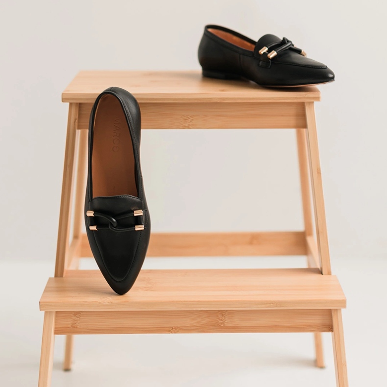 Marco Shoes Ukrašene natikače crna 1