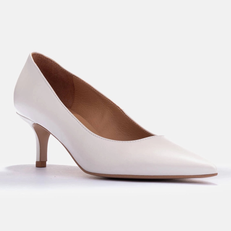 Marco Shoes Elegantne štikle s nižom petom bijela 2