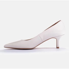 Marco Shoes Elegantne štikle s nižom petom bijela 1