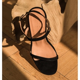 Marco Shoes Sandale na visoku petu crno 2