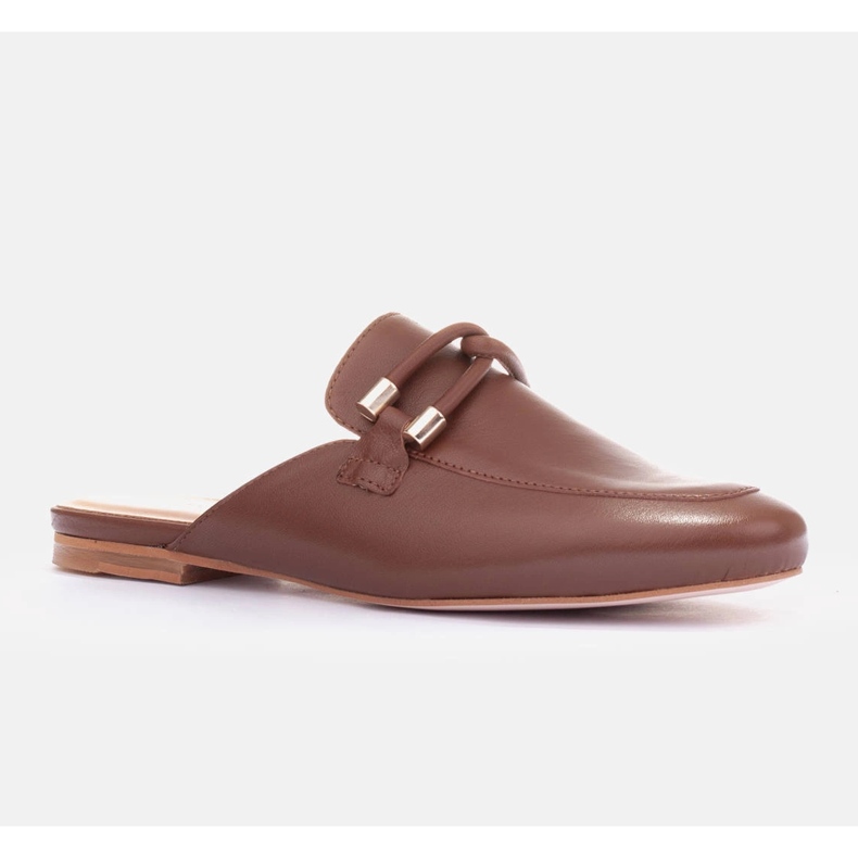 Marco Shoes Papuče s ukrasom smeđa 1