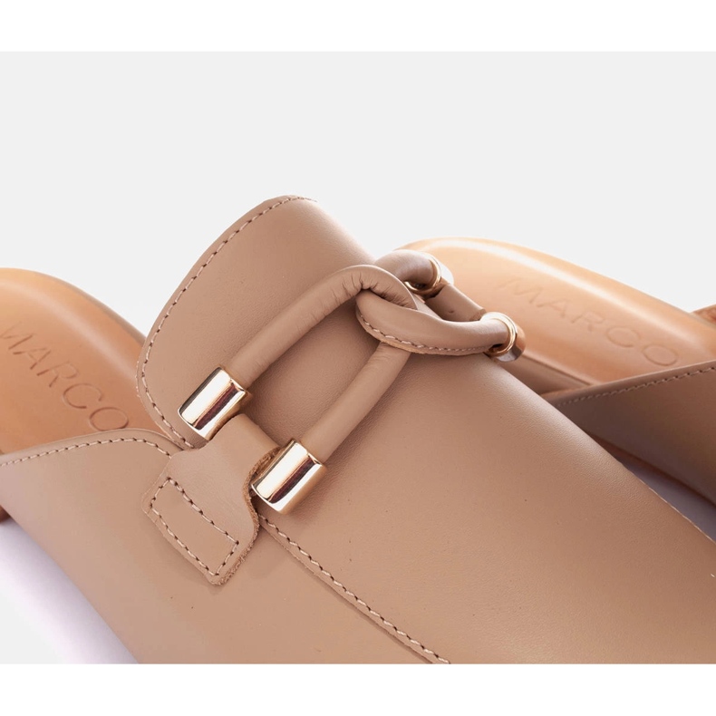 Marco Shoes Papuče s ukrasom bež 1
