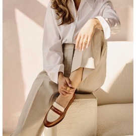 Marco Shoes Mokasine od prirodne kože smeđa 2