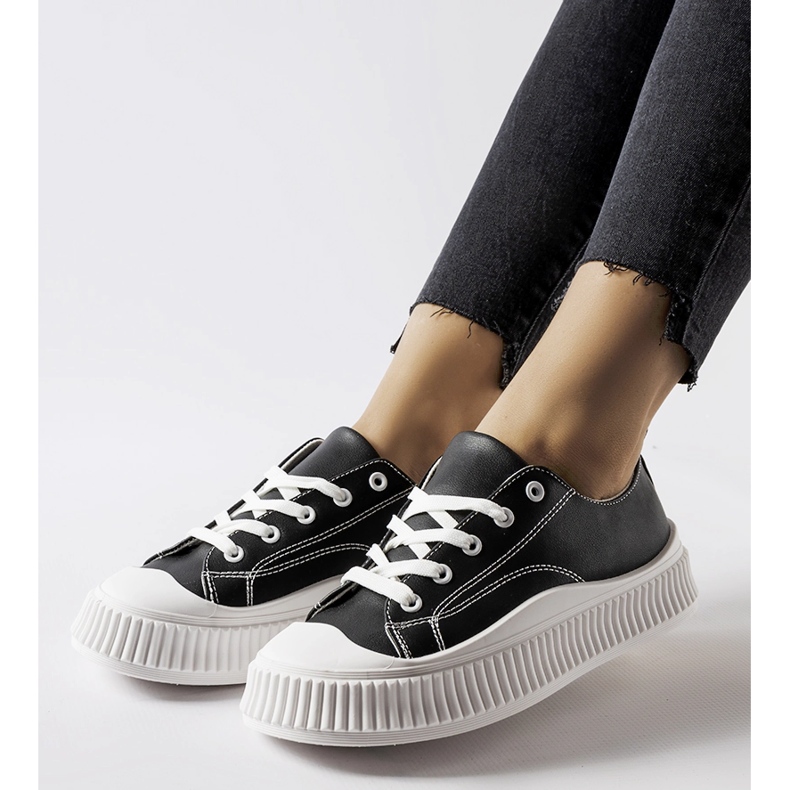 Crne Erbezzo tenisice s platformom crna 1