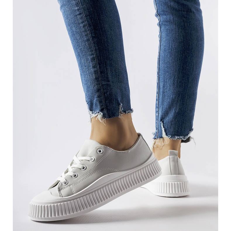 Sive Erbezzo tenisice s platformom siva 1