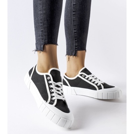 Crne tenisice na debeloj Egidio platformi crna 1