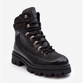 Ženske izolirane gležnjače na vezanje crne Big Star MM274663 crna 2