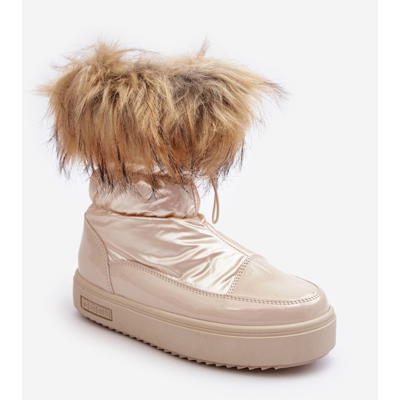 Ženske čizme za snijeg s krznom Bež Big Star MM274380 1