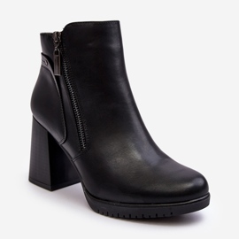 Sergio Leone Ženske gležnjače na visoku petu s patentnim zatvaračima crne Ryelle crna 1