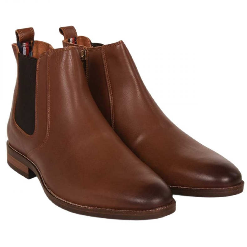 Tommy Hilfiger Essential Hilfiger Lth Chelsea M cipele FM0FM04182 smeđa 1