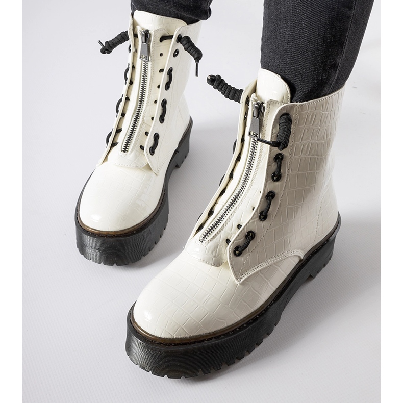 Inna Bijele gležnjače na platformu s Ascea reljefom bijela 1