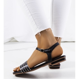 Crne sandale sa Sudbury kubičnim cirkonijem crna 2