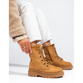 Shelovet ženska radna obuća od kamel antilop kože smeđa 1