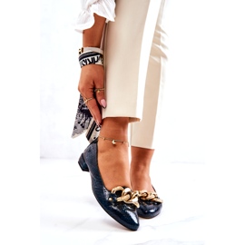 Alberto Violli Kožne lakirane balerinke u obliku zmije s lancem, zelene zelena 1