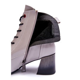 Vinceza Sive lakirane gležnjače siva 1