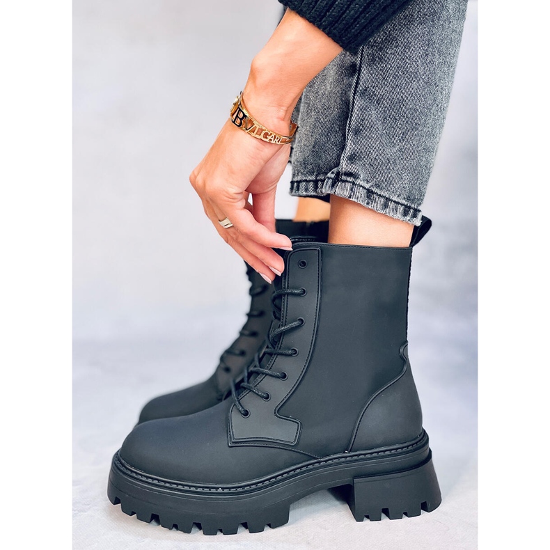 Tamar Crne čizme na vezanje crna 1