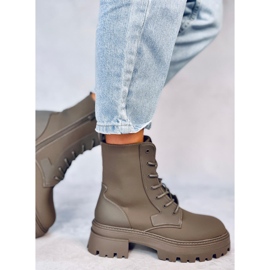 Tamar Green čizme na vezanje zelena 1