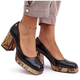 Ženske kožne pumpe Laura Messi 2599 crna 4