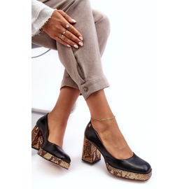 Ženske kožne pumpe Laura Messi 2599 crna 3