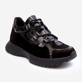 Kožna lakirana ženska sportska obuća M01/2 Zazoo crna 1