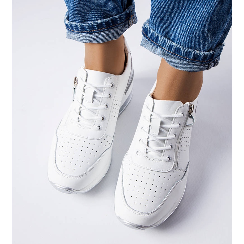 Jazzar bijele ažur kožne cipele bijela 1