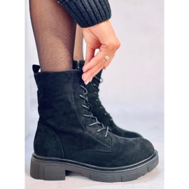 Lavey Crne antilop čizme na vezanje crno 1