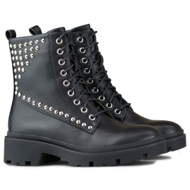 Ženski kameni radnici od eko kože crna 1