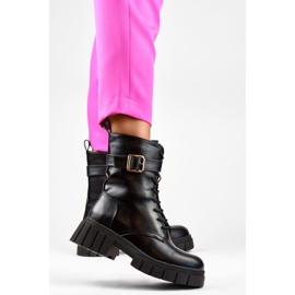 Elegantne crne ženske radničke cipele s debelim potplatom crno 1