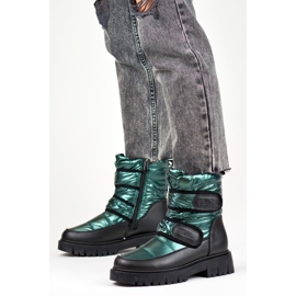 Laila tople ženske čizme za snijeg s čičkom crna 1