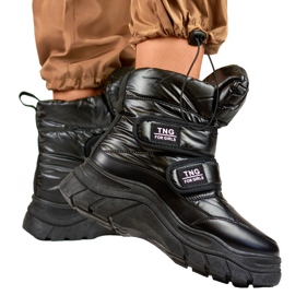 Crne ženske čizme za snijeg s čičkom crna 1