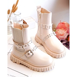 Adeneia, bež gležnjače s patentnim zatvaračem za djevojčice 2