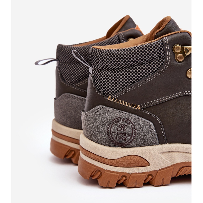 Muške cipele za planinarenje Trapper na vezanje sive Salomene siva 2