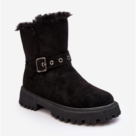 Vinceza Ženske gležnjače s krznenim patentnim zatvaračem crne Morcos crno 1