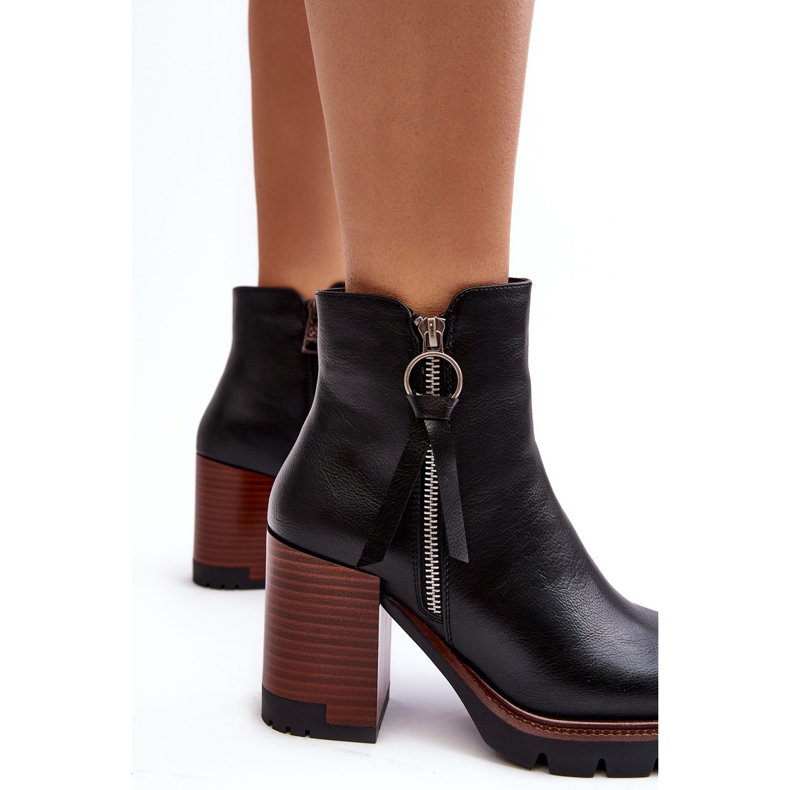 Vinceza Ženske kožne gležnjače crne Brittney crno 1