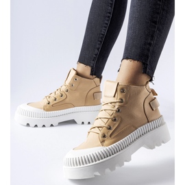 Inna Tamno bež Grotta tenisice s platformom 1