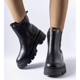 Crne izolirane ukrasne gležnjače Federica crno 2