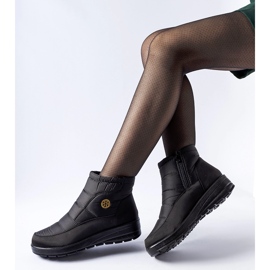 Crne čizme za snijeg s niskim klinom Vittore crno 1