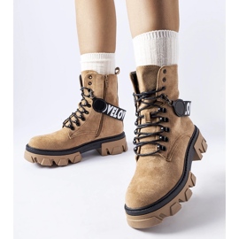 Bež gležnjače s ukrasnim odvojivim remenom 2